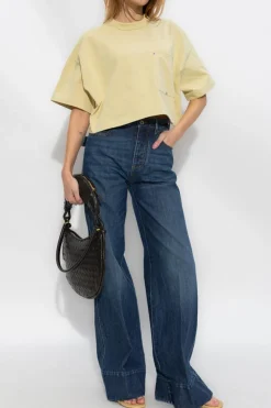 Bottega Veneta GRANATOWY Jeansy z prostymi nogawkami