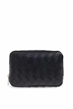 Bottega Veneta GRANATOWY Skórzana torba do ręki