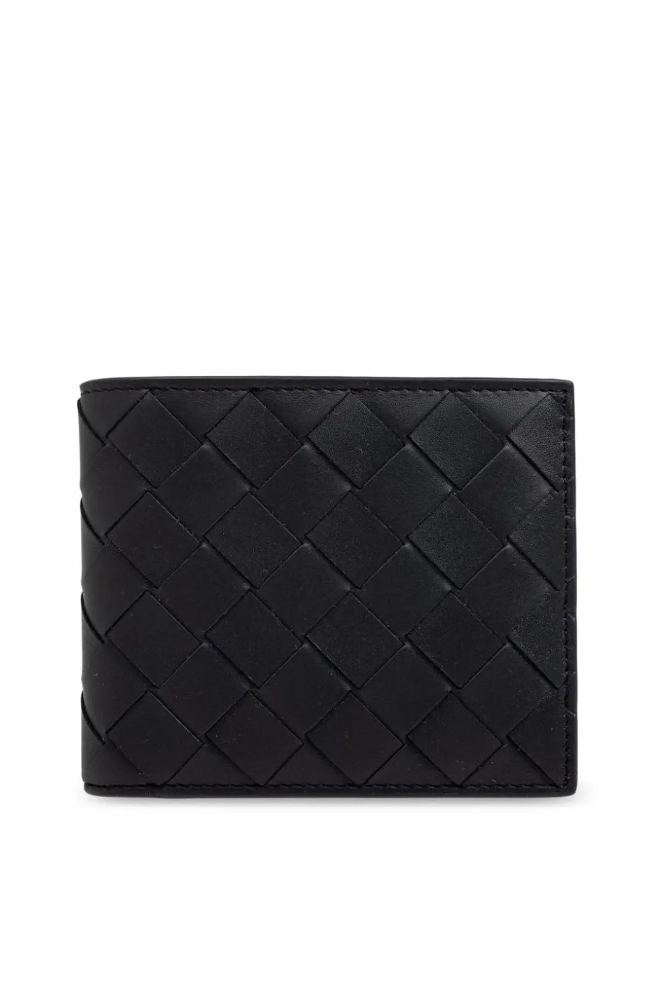 Bottega Veneta GRANATOWY Skórzany portfel