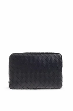 Bottega Veneta GRANATOWY Skórzana torba do ręki