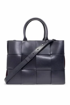 Bottega Veneta GRANATOWY Torba ‘Arco Mini’ typu ‘shopper’