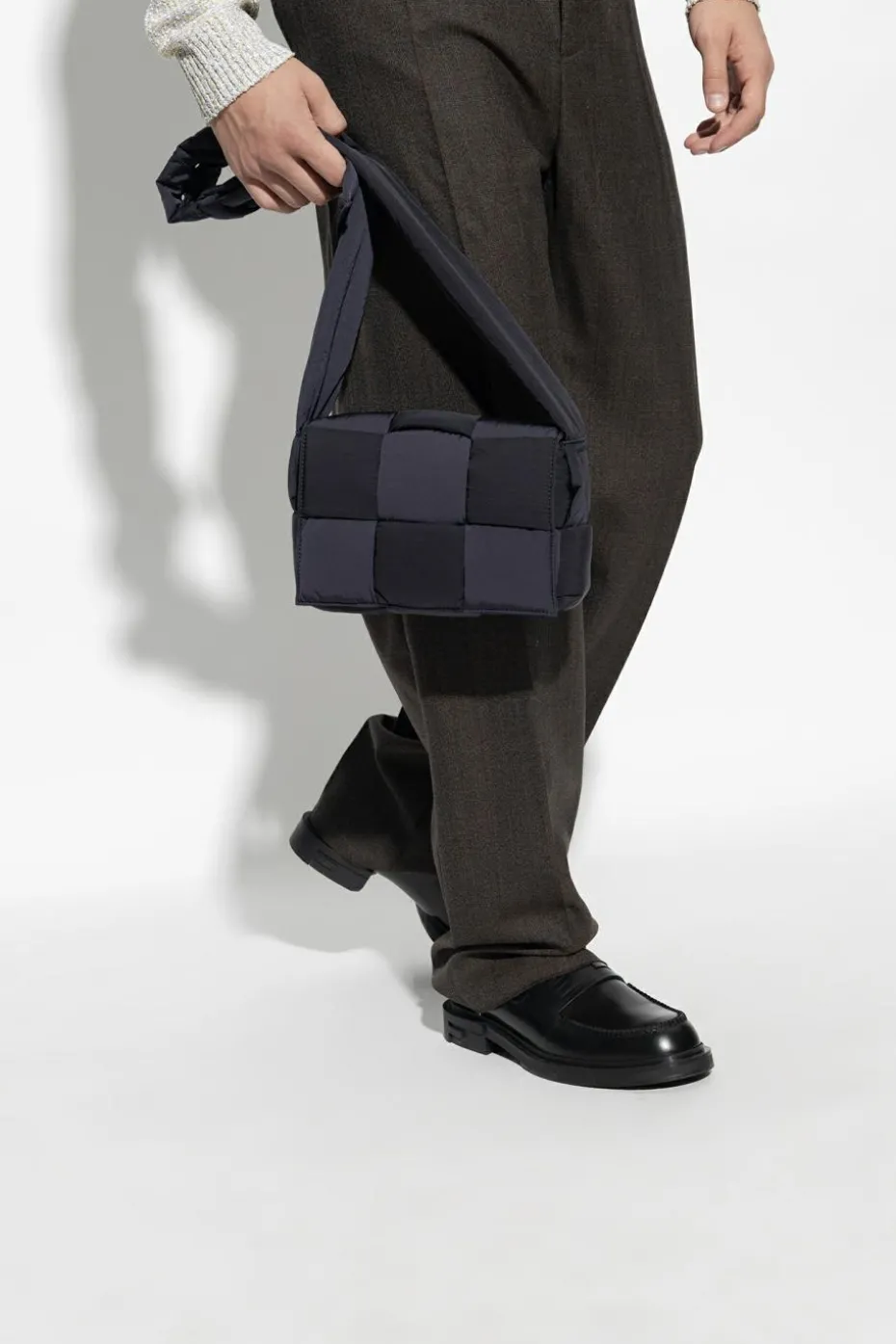 Bottega Veneta GRANATOWY Torba na ramię ‘Cassette Small’