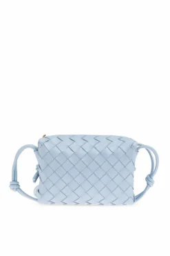 Bottega Veneta jasnoniebieski Torba na ramię `Mini Loo[ Camera`