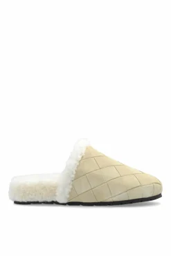 Bottega Veneta kremowy Klapki `Reggie`