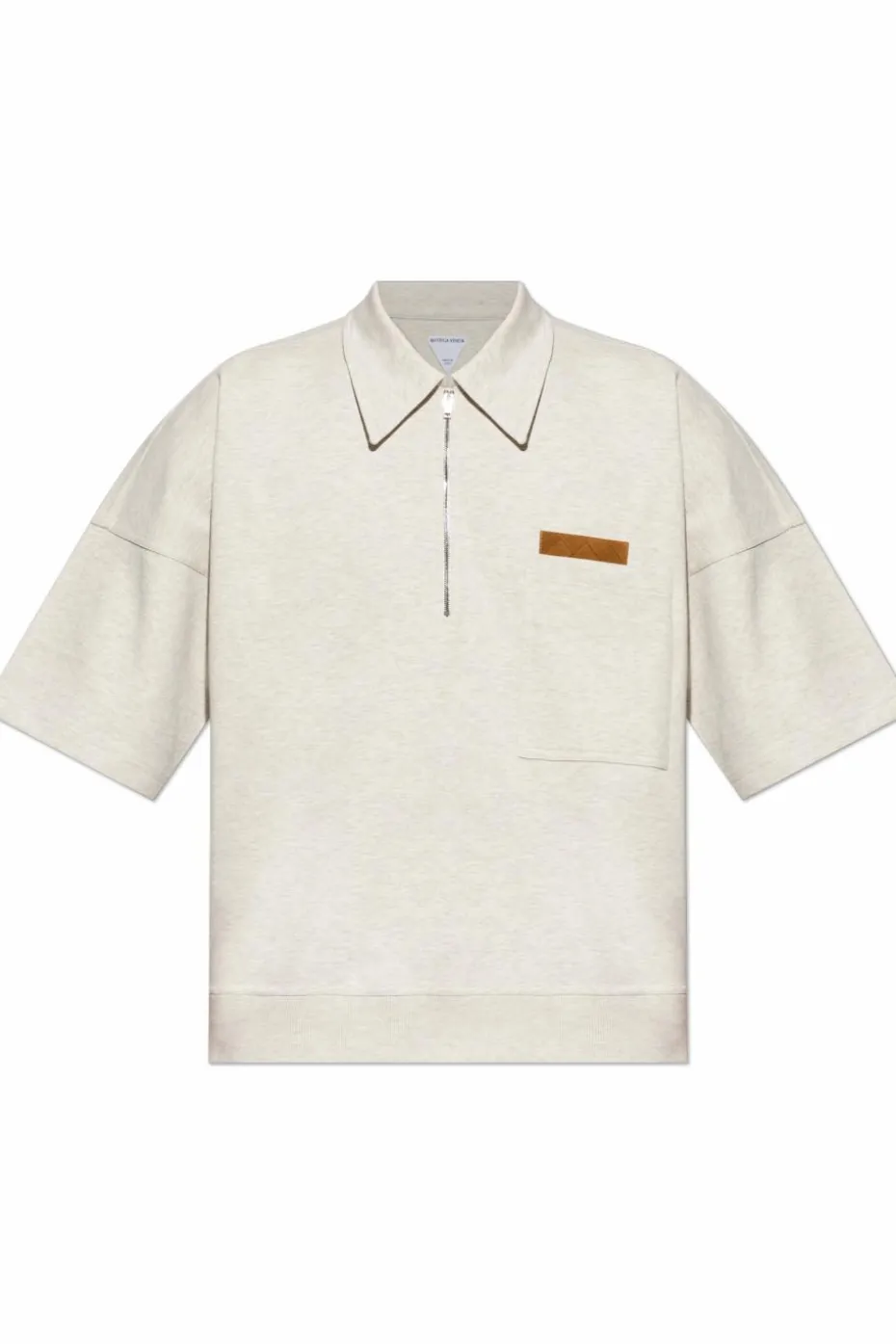 Bottega Veneta kremowy Polo z kieszenią