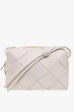 Bottega Veneta kremowy Torba na ramię ‘Cassette Small’
