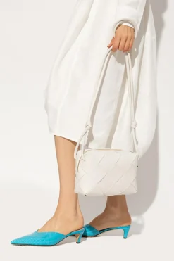 Bottega Veneta kremowy Torba na ramię ‘Cassette Small’