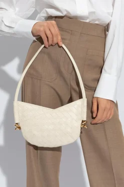 Bottega Veneta kremowy Torba na ramię ‘Solstice Mini’