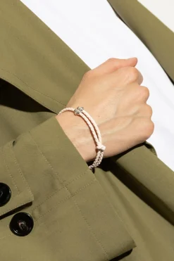 Bottega Veneta RÓŻOWY Skórzana bransoleta