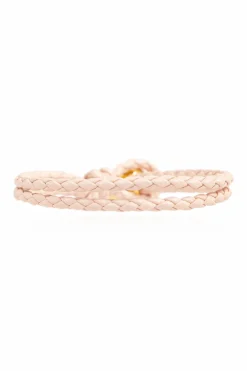 Bottega Veneta RÓŻOWY Skórzana bransoleta