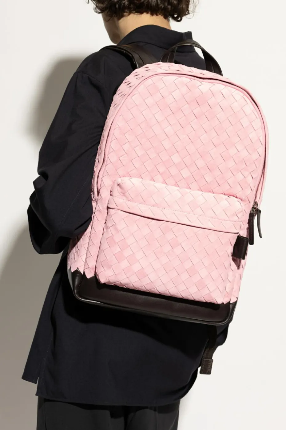 Bottega Veneta RÓŻOWY Zamszowy plecak