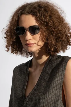 Bottega Veneta SREBRNY Okulary przeciwsłoneczne