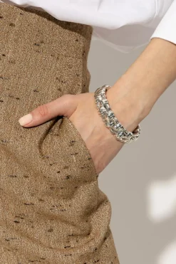 Bottega Veneta SREBRNY Srebrna bransoleta