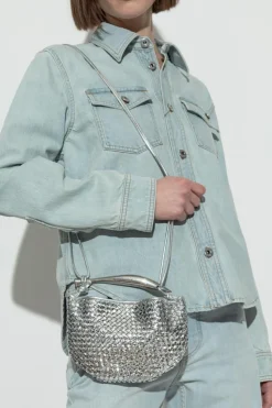 Bottega Veneta SREBRNY Torba do ręki `Sardine Mini`