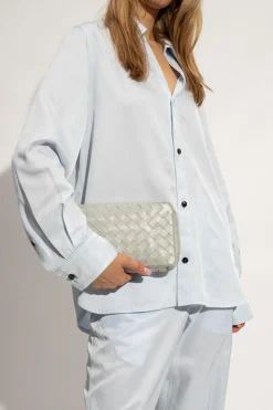 Bottega Veneta SZARY Kopertówka ‘Intrecciato Medium’
