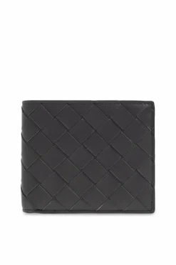 Bottega Veneta SZARY Skórzany składany portfel