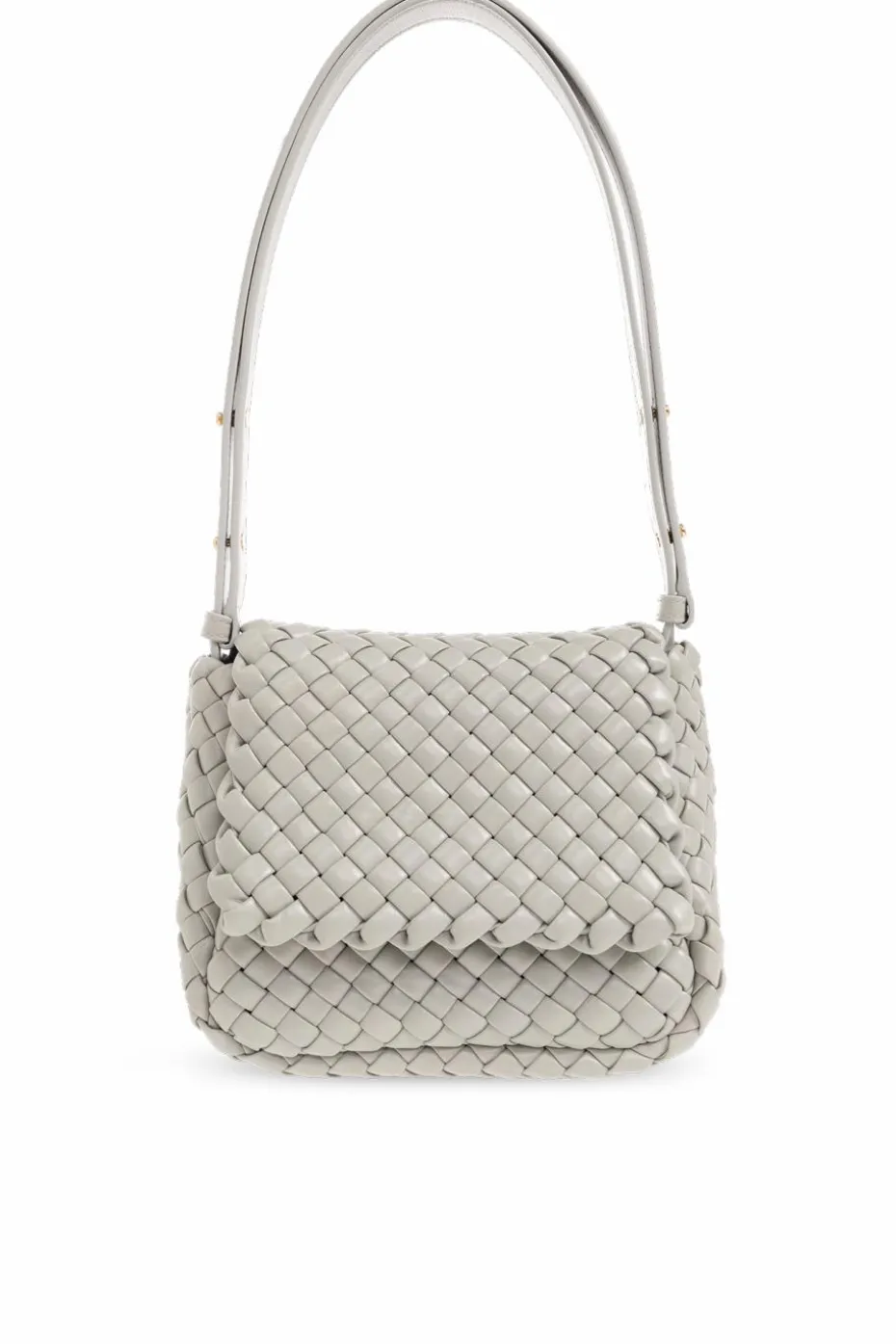 Bottega Veneta SZARY Torba na ramię ‘Cobble Mini’