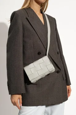 Bottega Veneta SZARY Torba na ramię ‘Cassette Small’