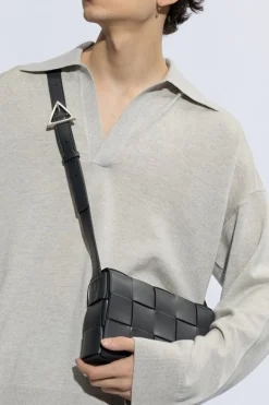 Bottega Veneta SZARY Torba na ramię ‘Cassette Medium’