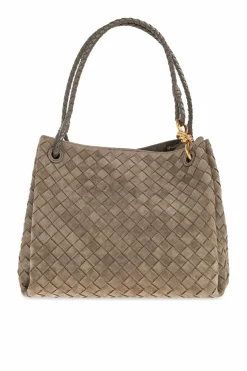 Bottega Veneta SZARY Torba na ramię `Parachute Large`