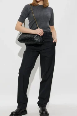 Bottega Veneta SZARY Wełniany top