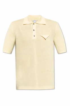 Bottega Veneta ŻÓŁTY Lniane polo