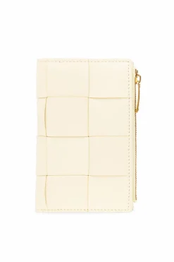 Bottega Veneta ŻÓŁTY Skórzany portfel