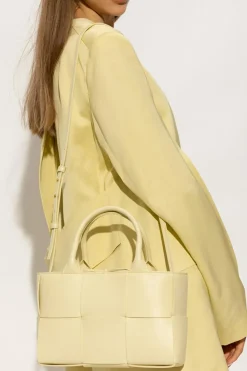 Bottega Veneta ŻÓŁTY Torba `Arco Mini` typu `shopper`