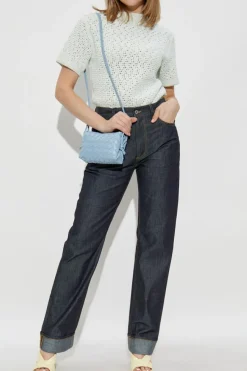 Bottega Veneta ZIELONY Ażurowy sweter