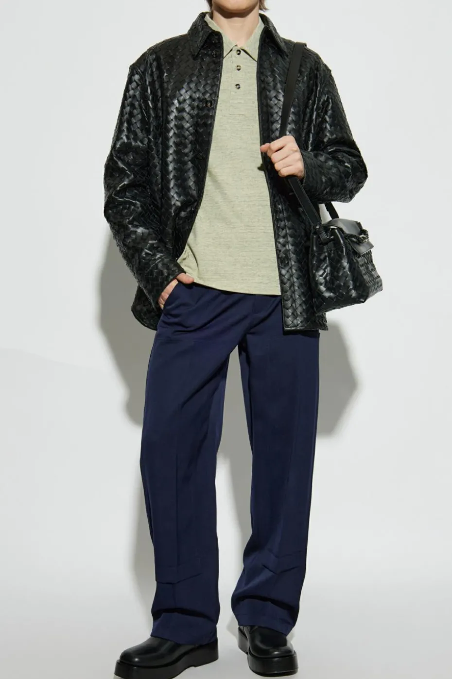 Bottega Veneta ZIELONY Bawełniane polo