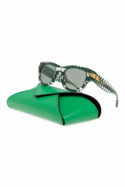 Bottega Veneta ZIELONY Okulary przeciwsłoneczne