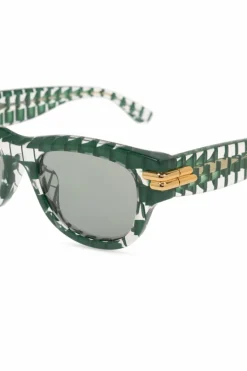 Bottega Veneta ZIELONY Okulary przeciwsłoneczne