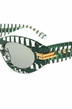 Bottega Veneta ZIELONY Okulary przeciwsłoneczne