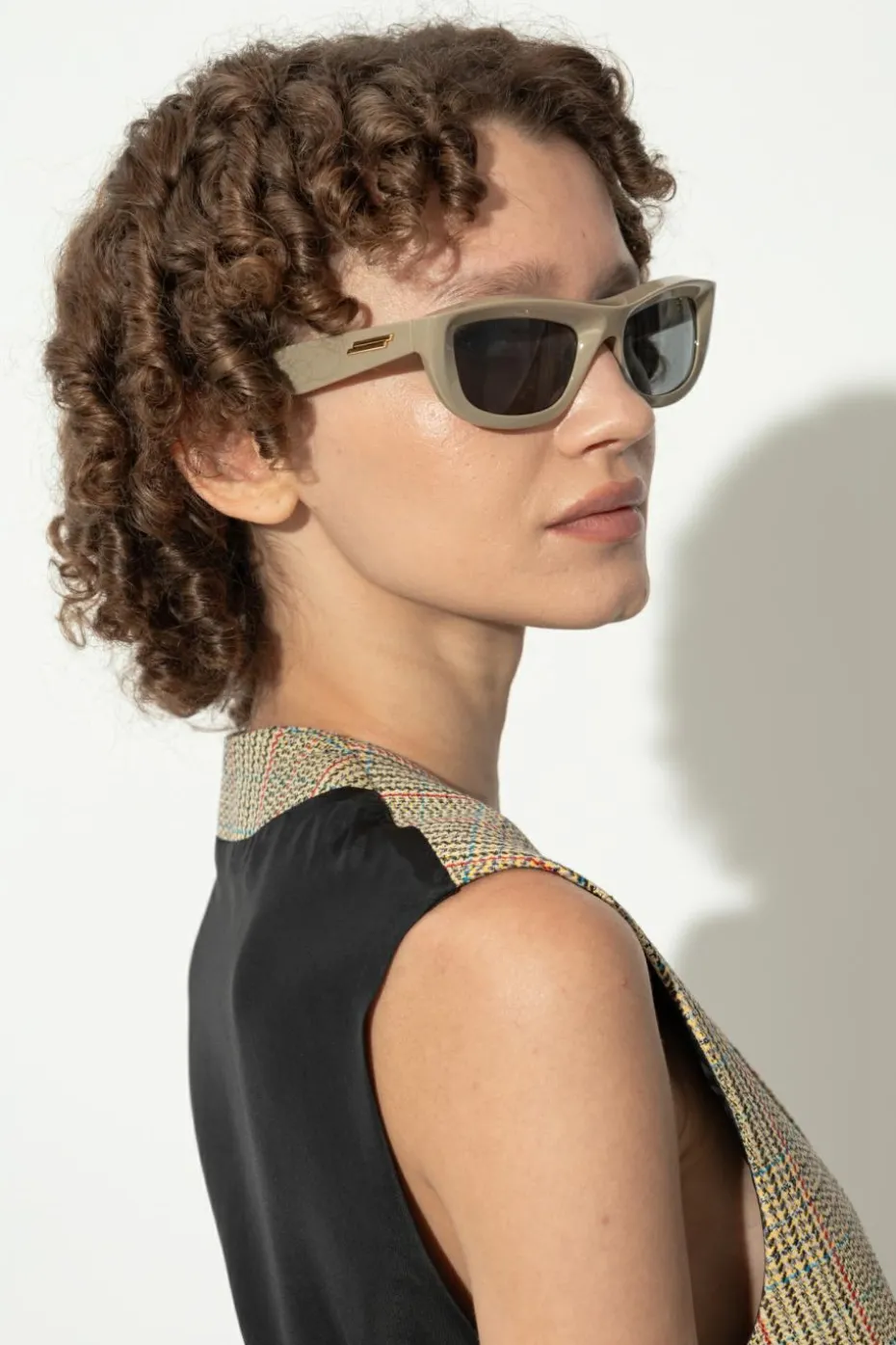 Bottega Veneta ZIELONY Okulary przeciwsłoneczne