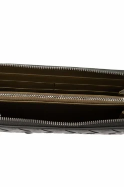 Bottega Veneta ZIELONY Skórzany portfel