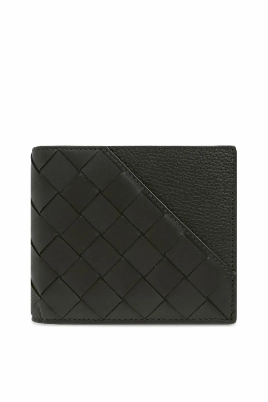 Bottega Veneta ZIELONY Skórzany portfel