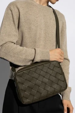 Bottega Veneta ZIELONY Skórzana torba na ramię