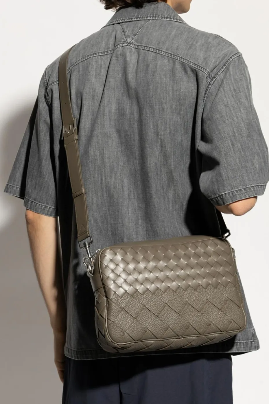 Bottega Veneta ZIELONY Skórzana torba na ramię