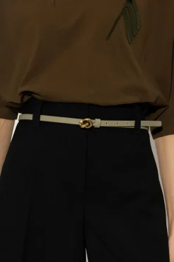 Bottega Veneta ZIELONY Skórzany pasek