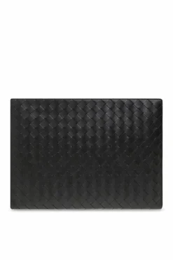 Bottega Veneta ZIELONY Skórzane etui na dokumenty ‘Intrecciato’