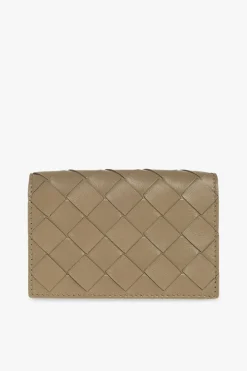 Bottega Veneta ZIELONY Skórzany wizytownik