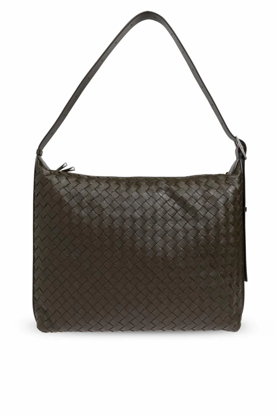 Bottega Veneta ZIELONY Skórzana torba na ramię rozmiar `Medium`
