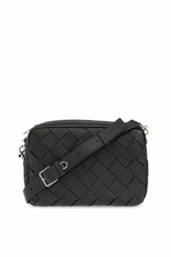 Bottega Veneta ZIELONY Skórzana torba na ramię rozmiar `Medium`