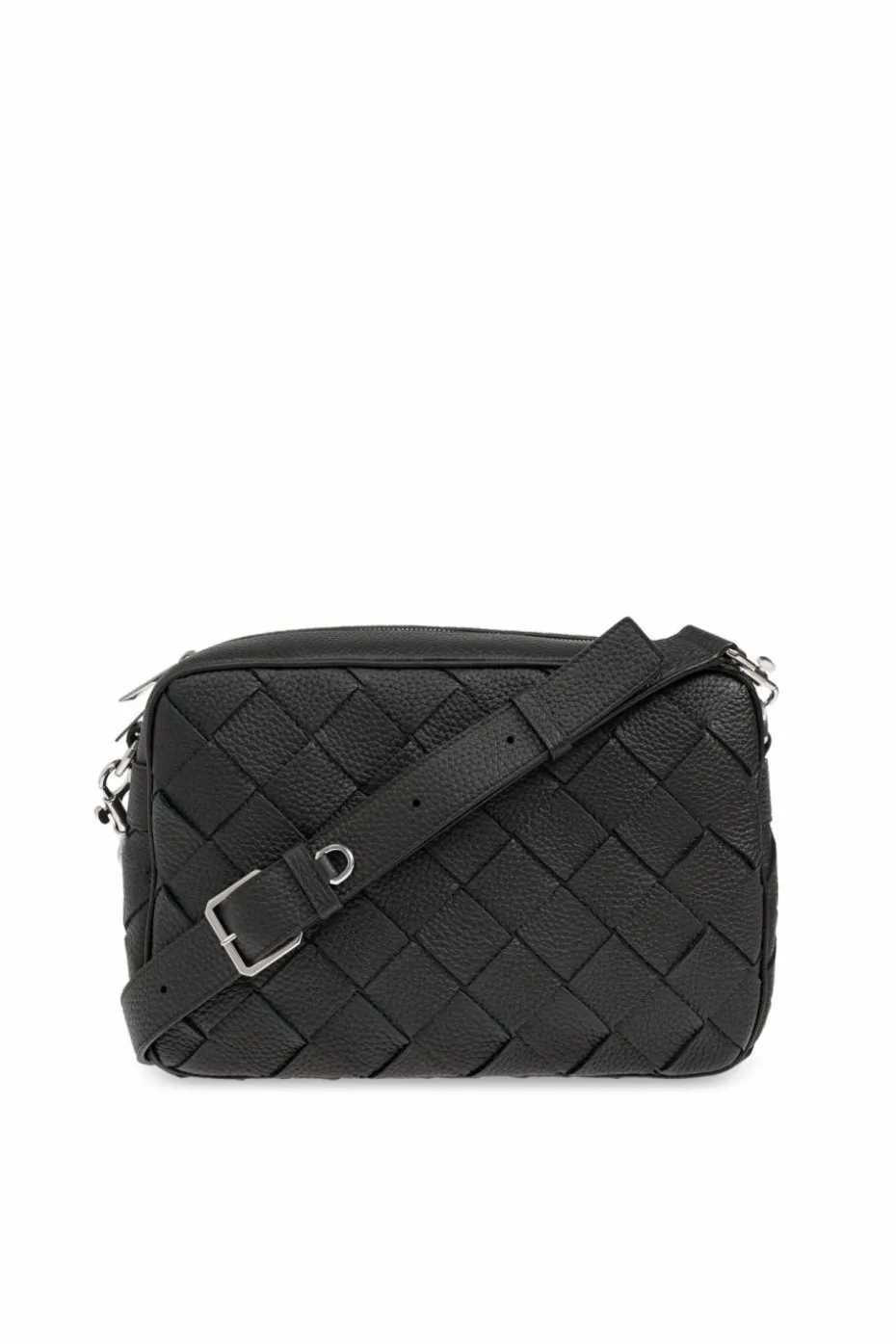 Bottega Veneta ZIELONY Skórzana torba na ramię rozmiar `Medium`