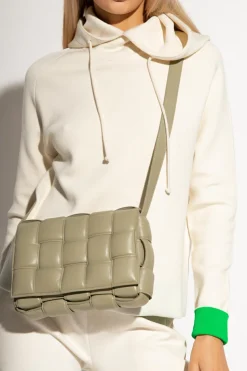 Bottega Veneta ZIELONY Torba na ramię ‘Padded Cassette'