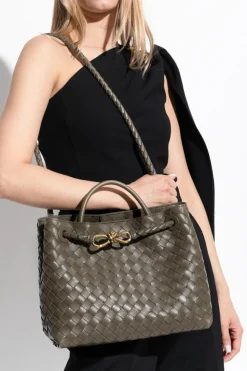 Bottega Veneta ZIELONY Torba do ręki `Andiamo`