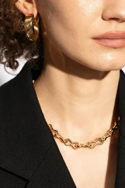Bottega Veneta ZŁOTY Okrągłe kolczyki
