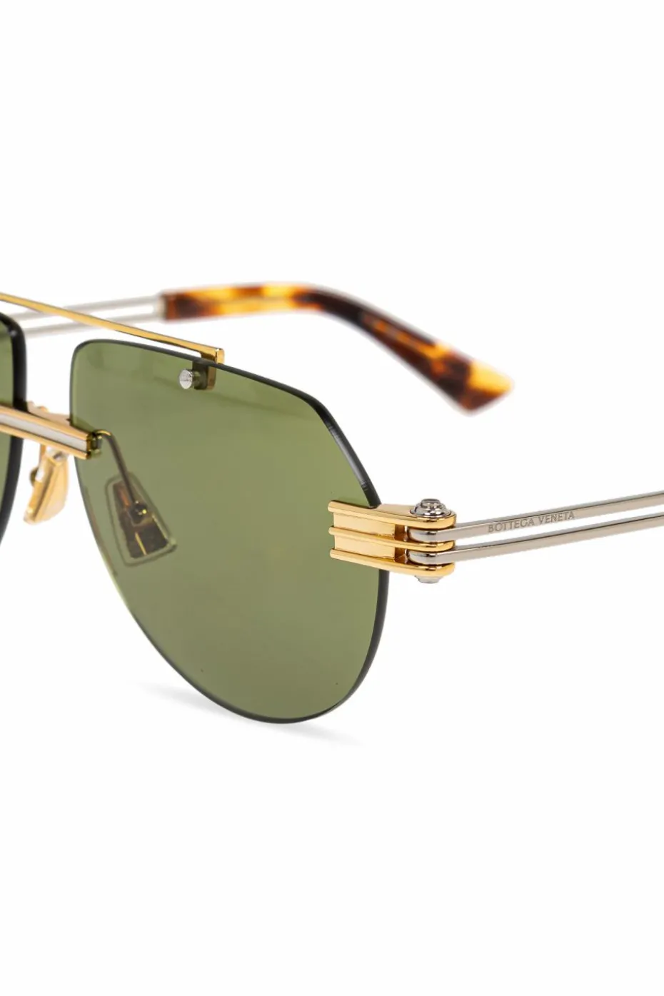 Bottega Veneta ZŁOTY Okulary przeciwsłoneczne