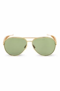 Bottega Veneta ZŁOTY Okulary przeciwsłoneczne
