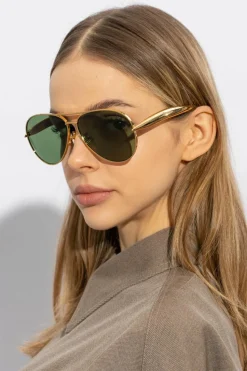 Bottega Veneta ZŁOTY Okulary przeciwsłoneczne